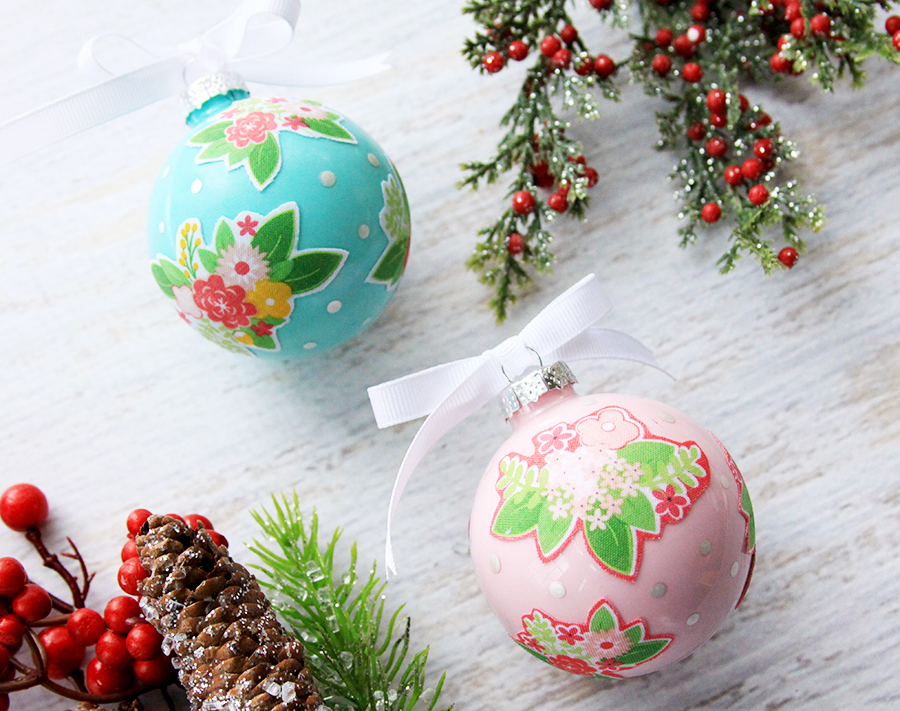 Colorful Floral DIY Ornaments 