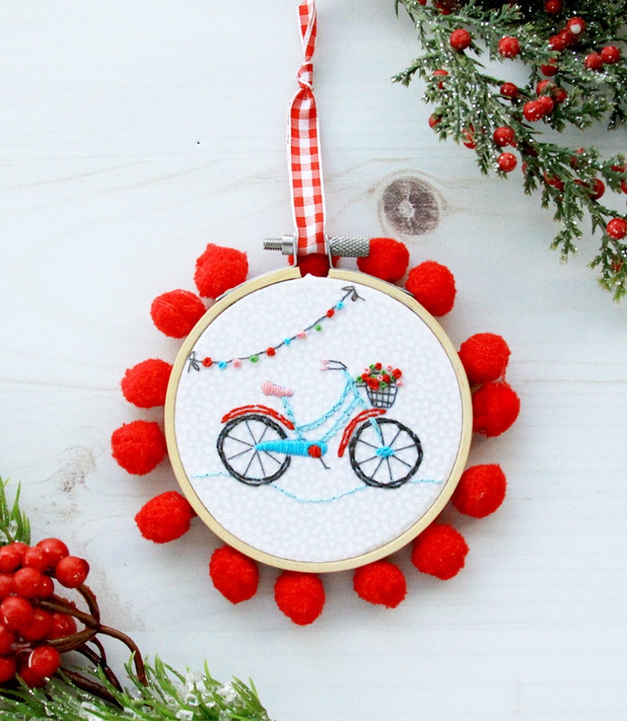 DIY Mini Christmas Embroidery Hoops - Tea and a Sewing Machine