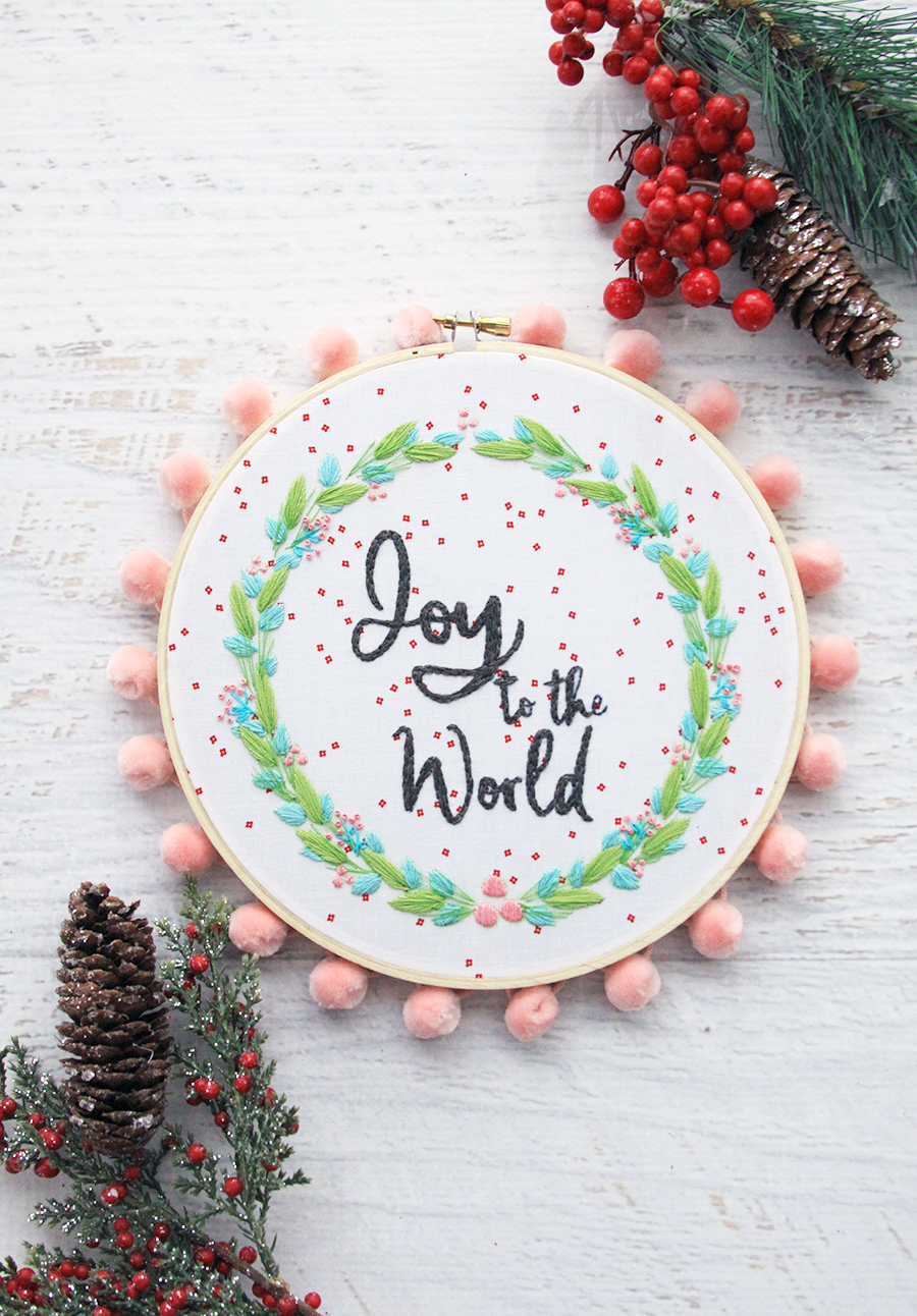 DIY Embroidery Hoop Christmas Ornaments - Kippi at Home