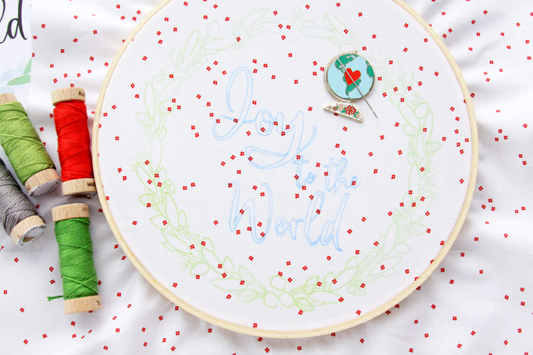 Download Joy to the World Christmas Embroidery Hoop