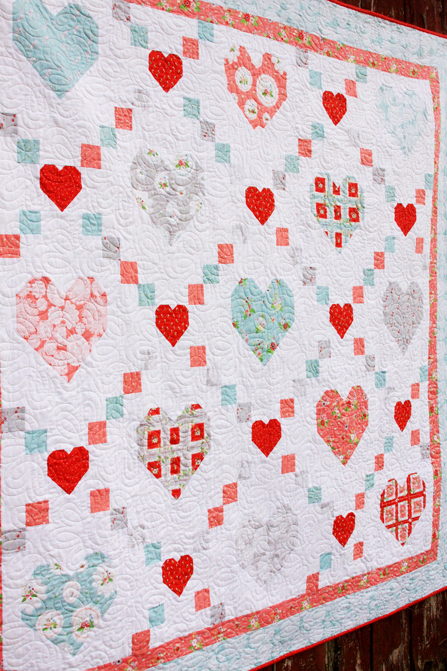 Hearts And Kisses Quilt Pattern 