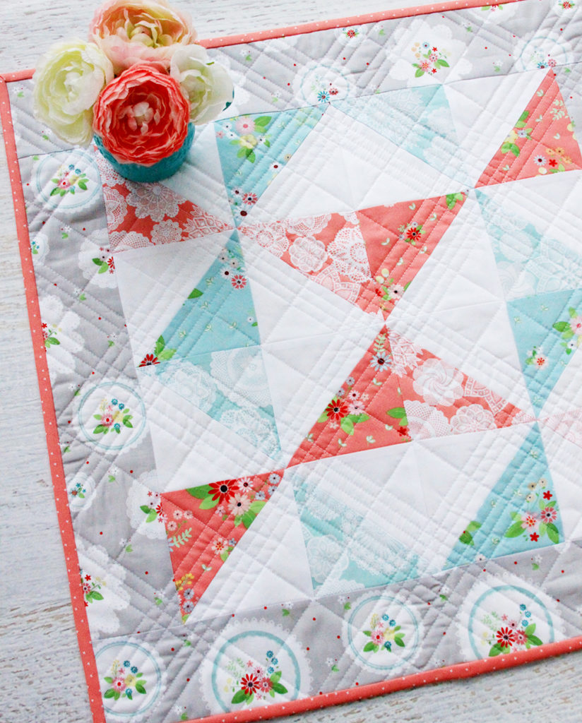 Vintage Paths Mini Quilt - Quick and Free Mini Quilt Pattern!