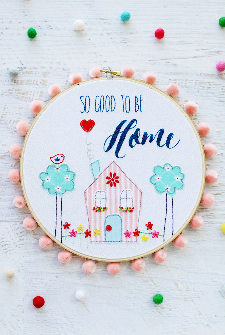 DEAR HOME - Love Theme My Heart Embroidery Hoop Art