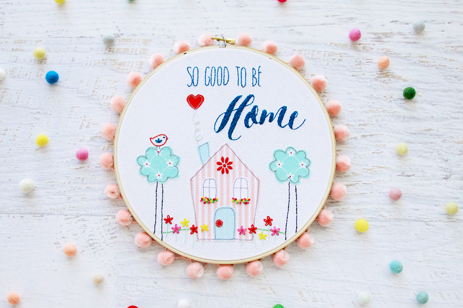 DEAR HOME - Love Theme My Heart Embroidery Hoop Art