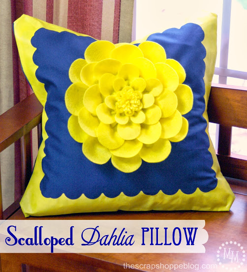 scalloped dahlia pillow