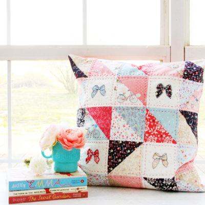Half Square Triangle Patchwork Pillow