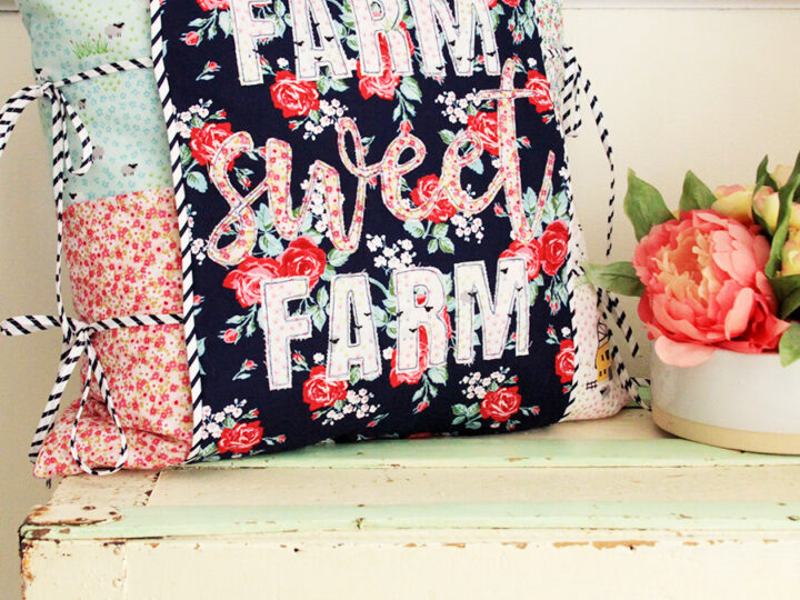 Image for Farm Sweet Farm Floral Pillow
