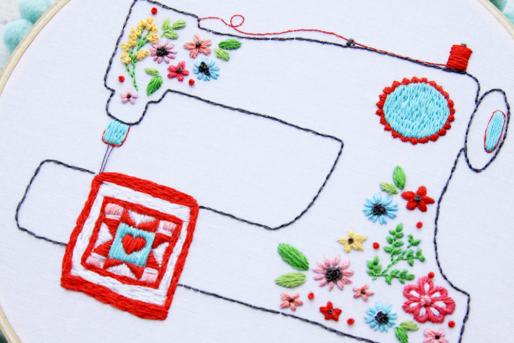 Needle Minder - Floral Sewing Machine by Flamingo Toes – Happy