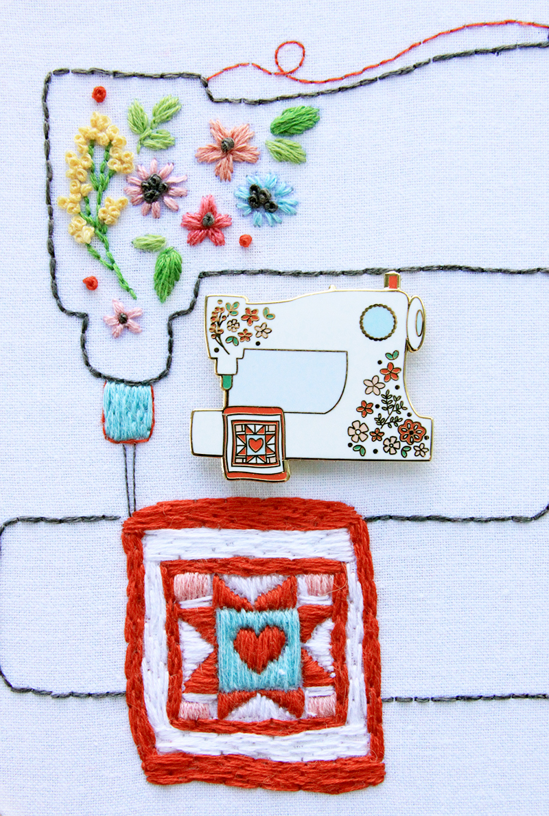 Sewing Machine Sewing Notions Quilt Block - Embroidery Designs