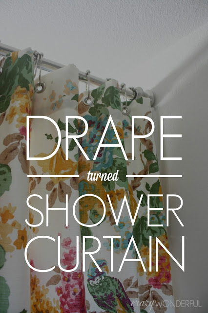 drape as shower curtain