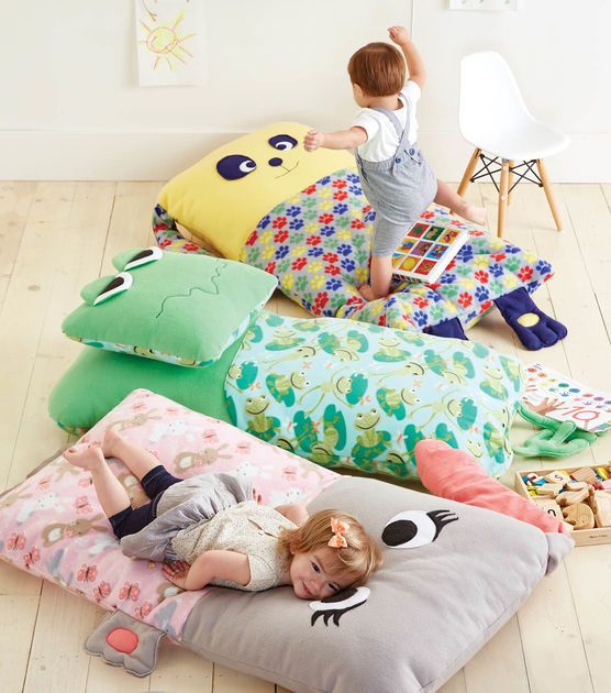 Inexpensive Floor Lounger Made from Pillows • Kids Activities Blog