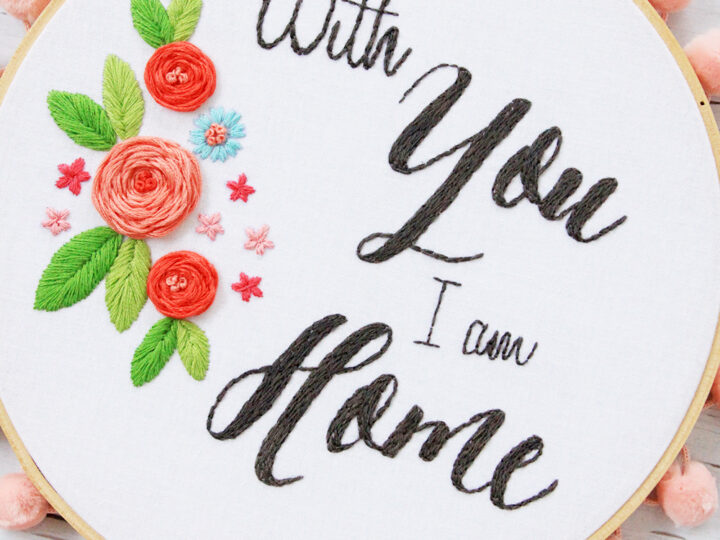 Image for With You I Am Home - Free Embroidery Pattern