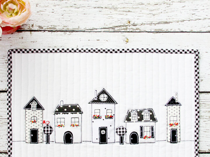 Image for Black and White Neighborhood Mini Quilt