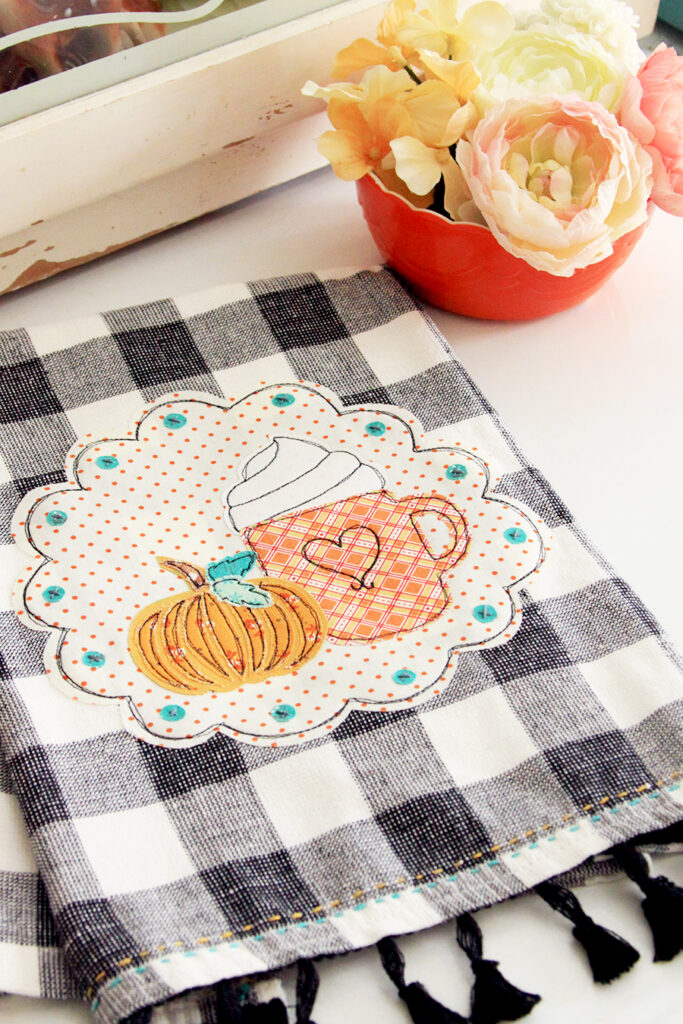 https://flamingotoes.com/wp-content/uploads/2019/09/Farmhouse-Pumpkin-Spice-DIY-Dish-Towel-683x1024.jpg