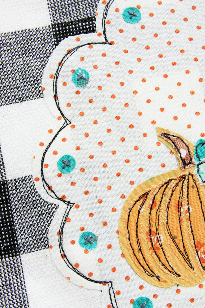 DIY Fall Dish Towel tutorial featured by top US sewing blog, Flamingo Toes.