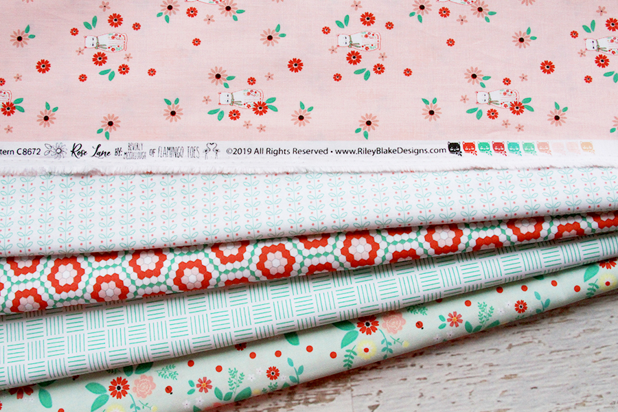 Rose Lane Fabric Collection featured by top US sewing blog, Flamingo Toes