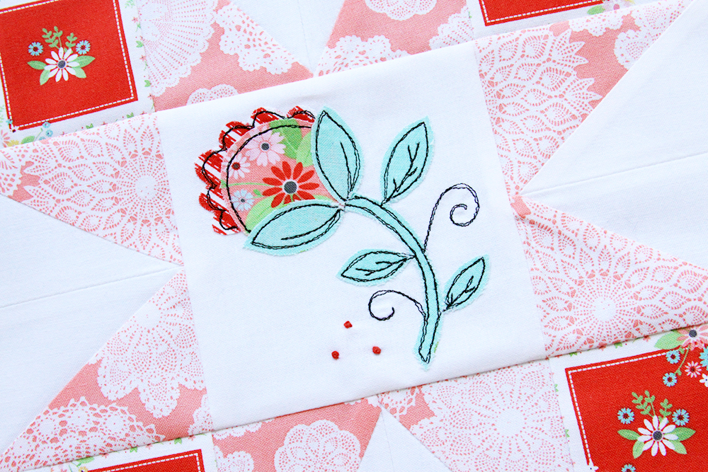 Happy Little Things Quilt Block of the Month featured by top US quilting blog, Flamingo Toes.