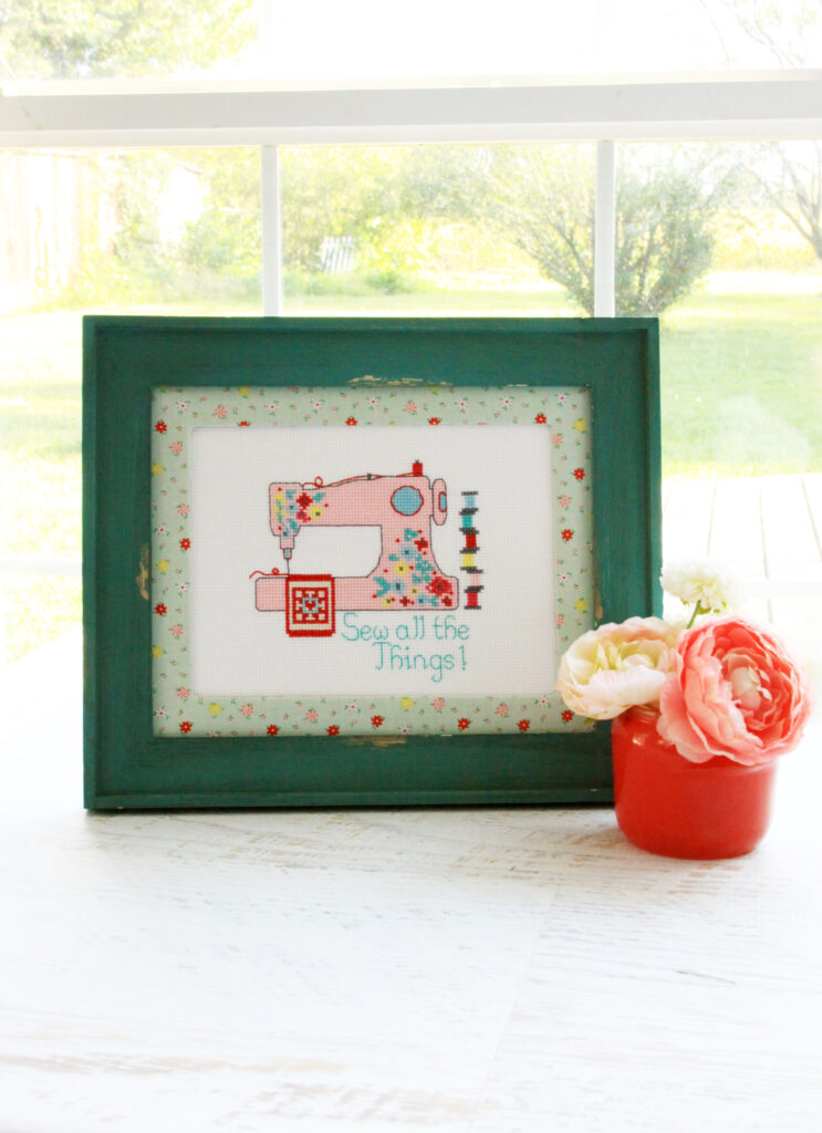 Cross Stitch Patterns and Rose Lane Fabrics featured by top US sewing blog, Flamingo Toes