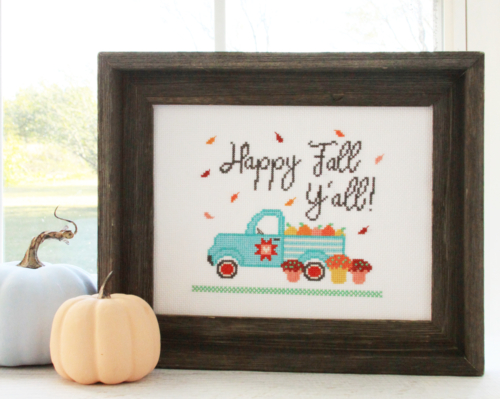 Happy Fall Yall Cross Stitch