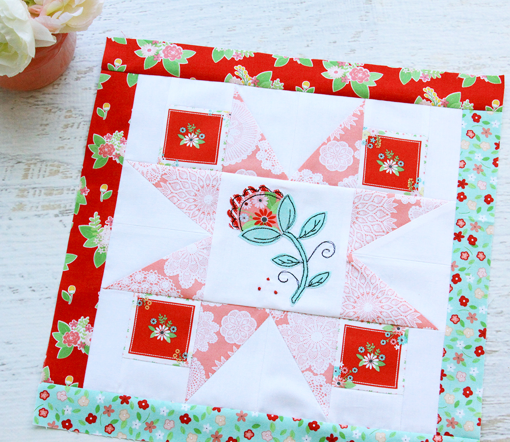 Happy Little Things Quilt Block of the Month featured by top US quilting blog, Flamingo Toes.