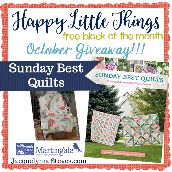 Happy Little Things Quilt Block of the Month featured by top US quilting blog, Flamingo Toes.