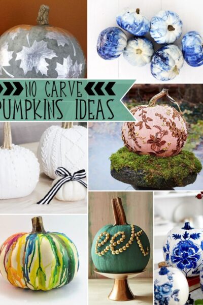 21 Fabulous Cute No Carve Pumpkin Ideas featured by top US craft blog, Flamingo Toes