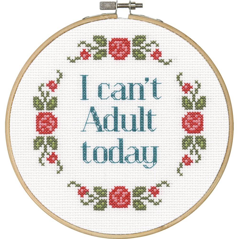 Gift Ideas for "Grown Ups"! by popular Tennessee life and style blog, Flamingo Toes: image of Can't Adult Today cross stitch. 