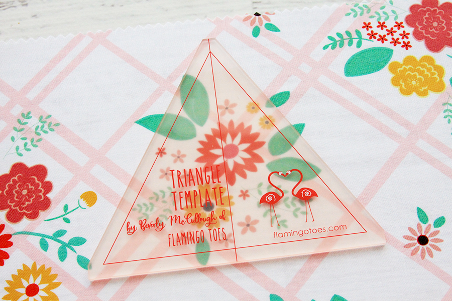 Triangle and Half Hexi Templates, Flamingo Toes #STT-14828