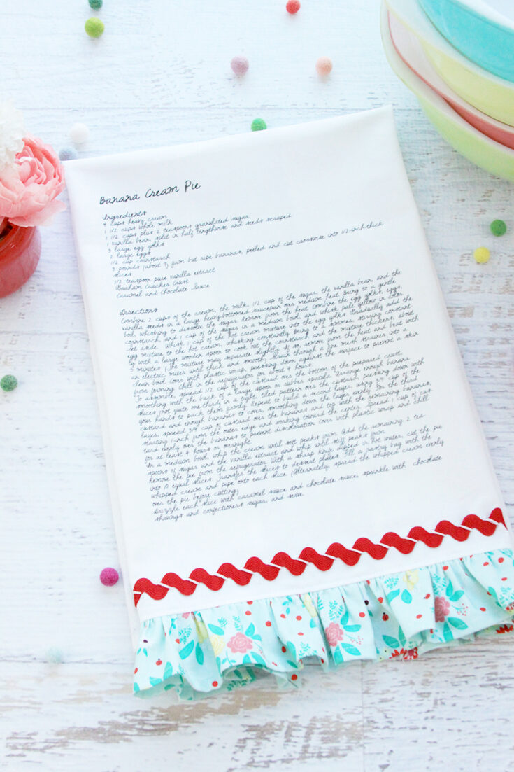 Personalized Recipe Dish Towels DIY