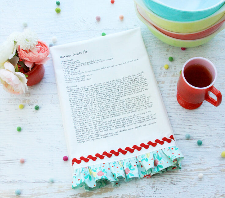 Personalized Recipe Dish Towels DIY