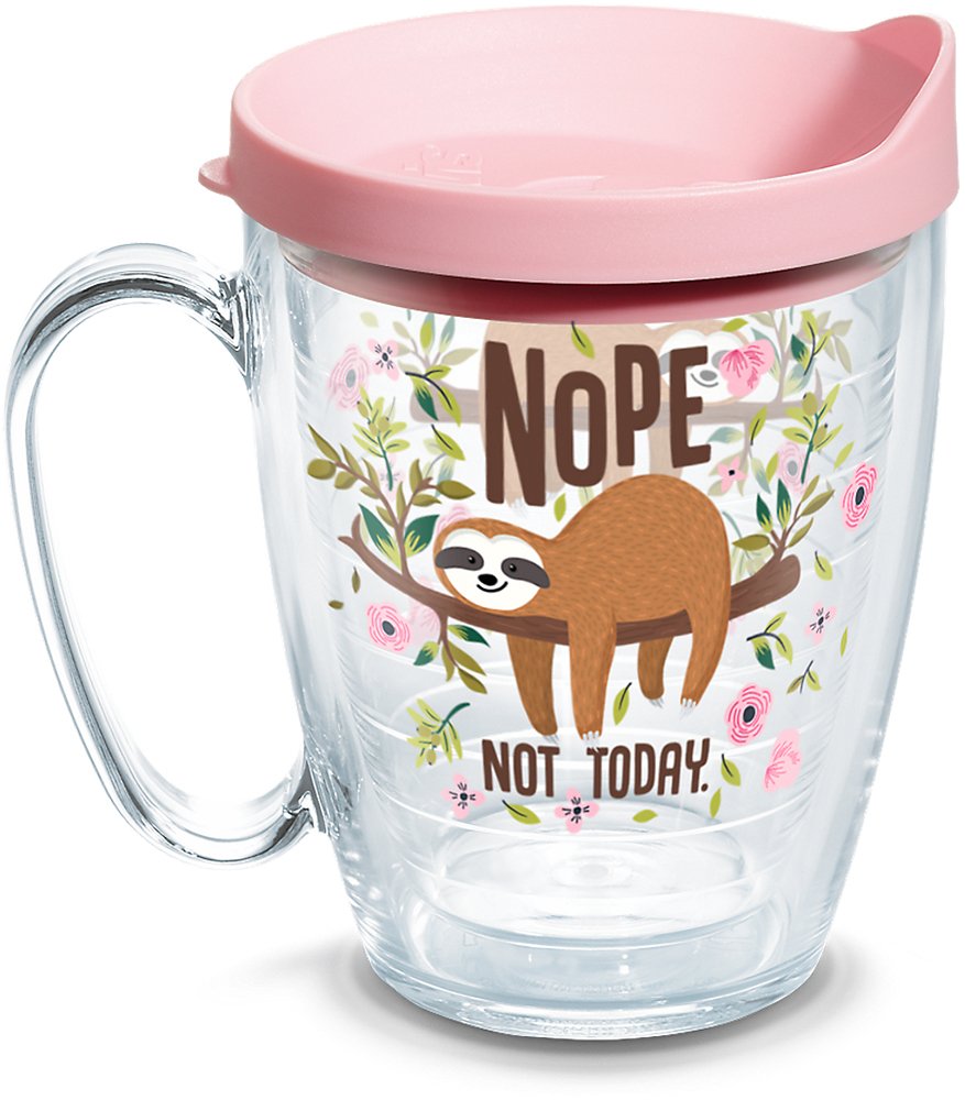 Gift Ideas for "Grown Ups"! by popular Tennessee life and style blog, Flamingo Toes: image of Nope Not Today sloth tumbler. 