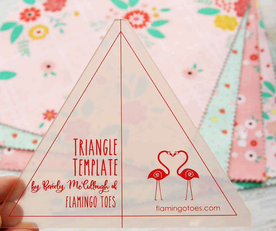 New Quilting Templates on the Way! by popular Tennessee quilting blog, Flamingo Toes: image of the triangle template.