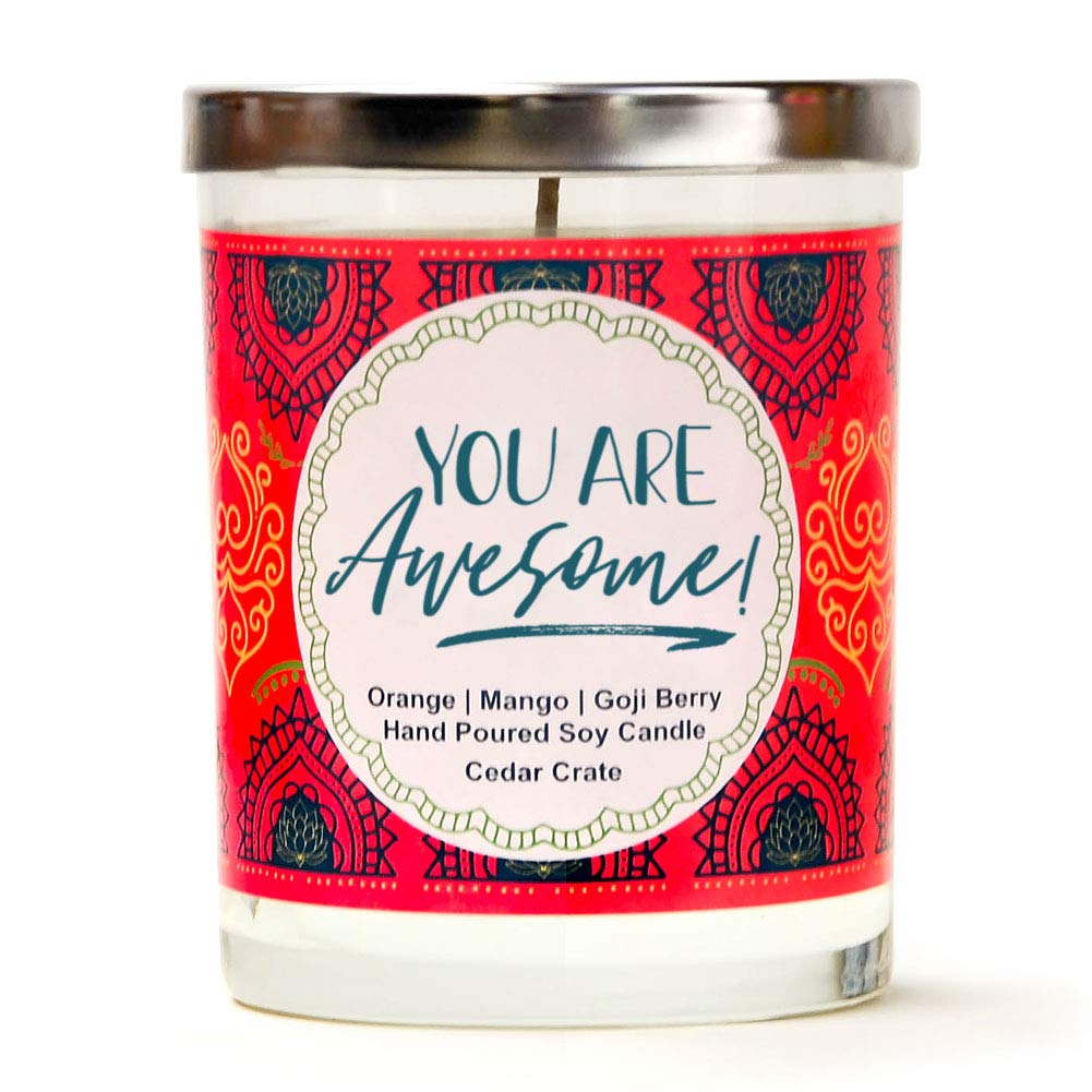 Gift Ideas for "Grown Ups"! by popular Tennessee life and style blog, Flamingo Toes: image of You are Awesome candle. 