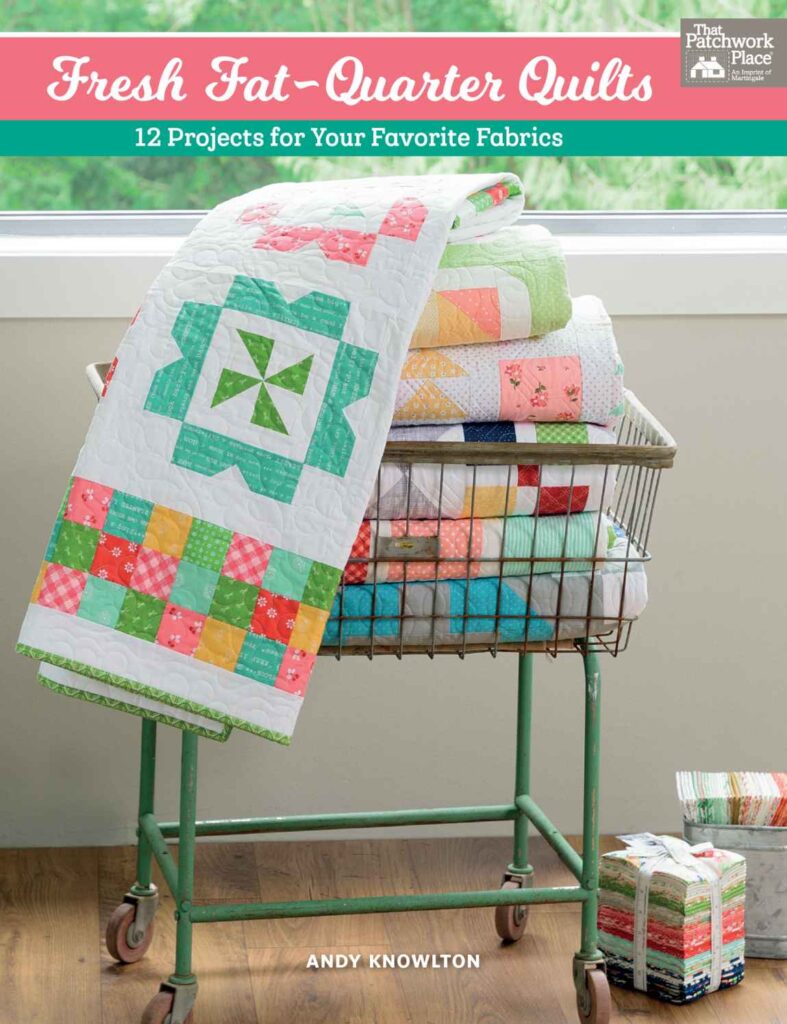 Fresh Fat Quarter Quilts Table Runner by popular Tennessee quilting blog, Flamingo Toes: image of a Fresh Fat Quarter Quilts book. 