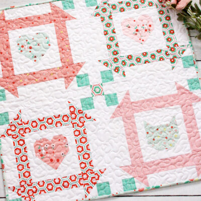 All You Need is Love and a Cat Mini Quilt