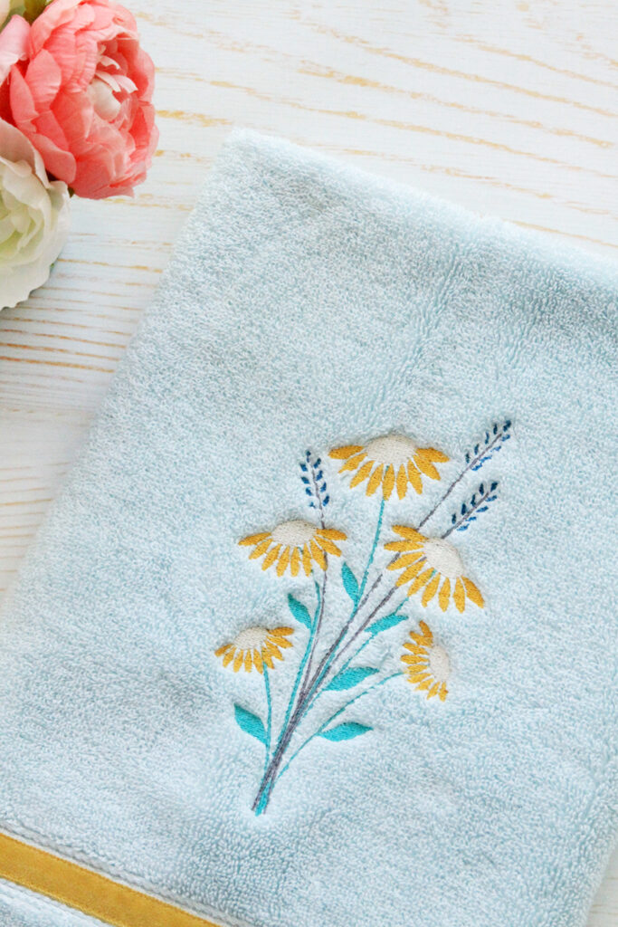 how to embellish a plain hand towel