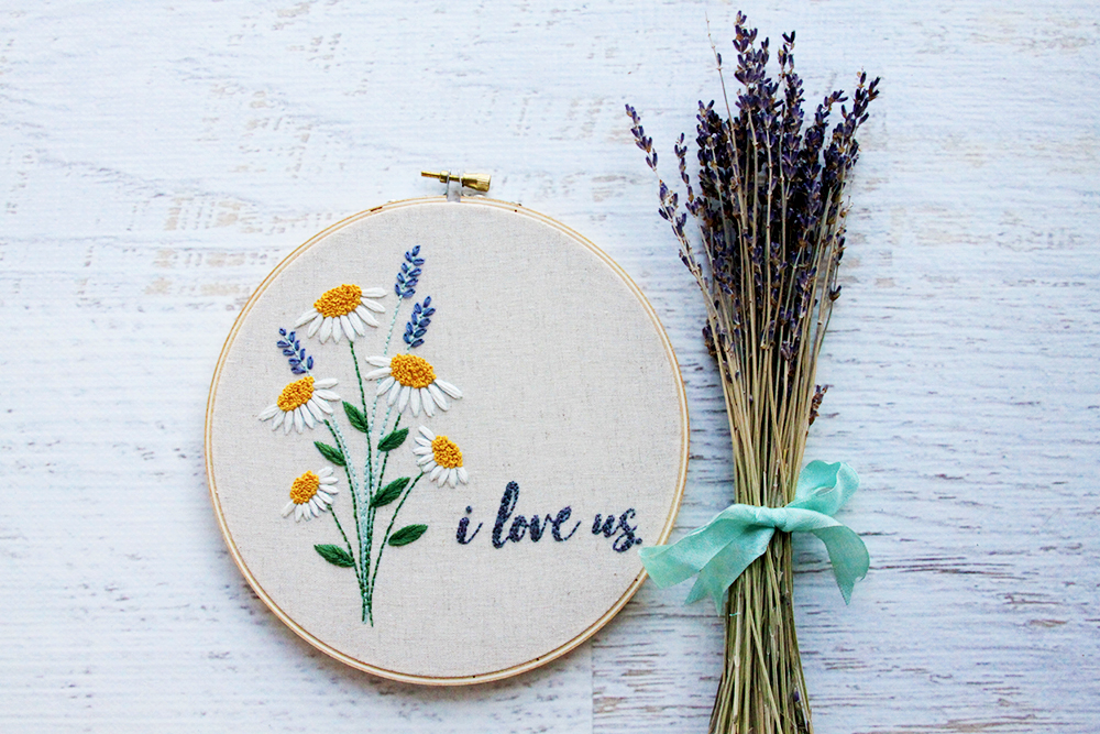 LOVE Flower Embroidery Pattern ,LOVE Patten Embroidery ,flower