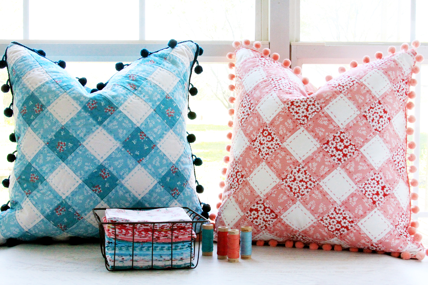 Easy to Sew Gingham PIllows