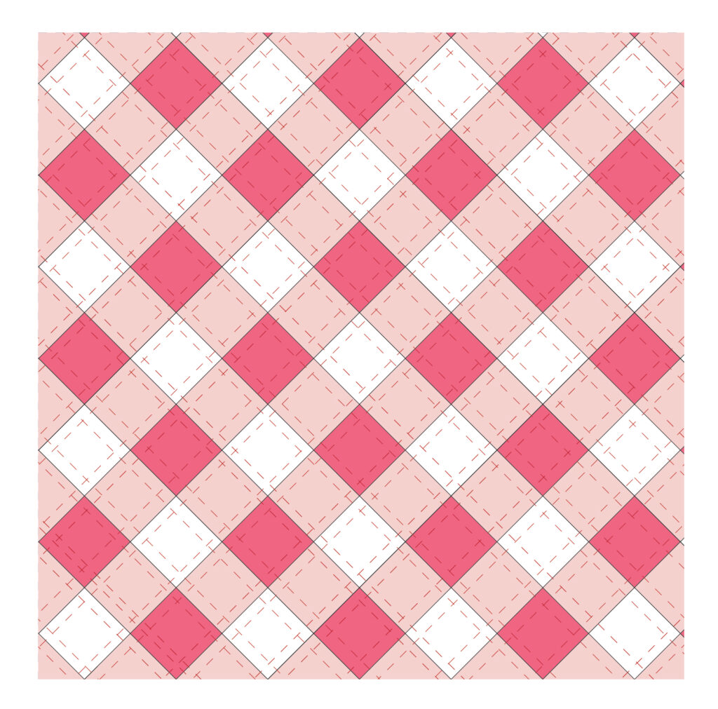 How to stitch hand quilting on gingham pillow