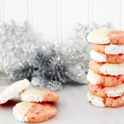 Cherry Almond Shortbread Cookies