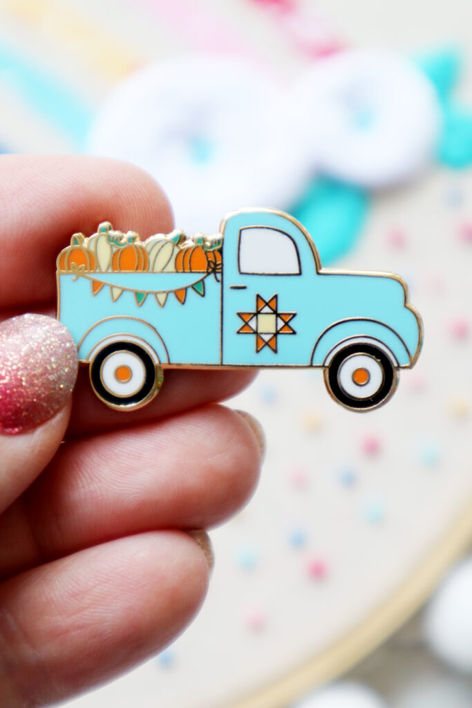 Fall Pumpkin Truck Needle Minder