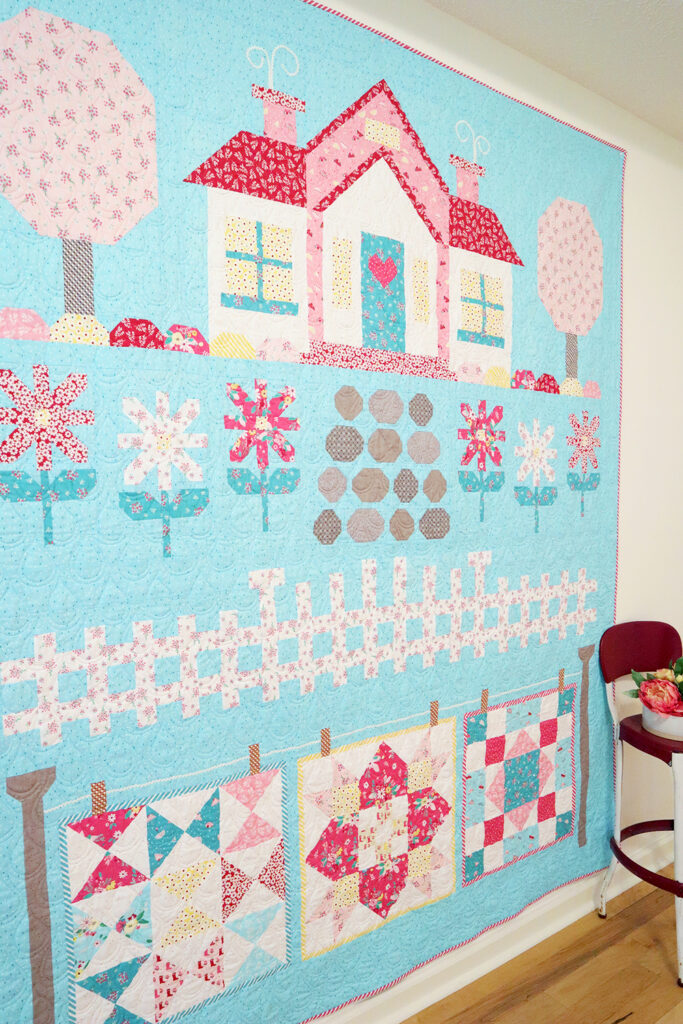 Quilter's Cottage Finished Quilt - Lori Holt Quilt Sew Along