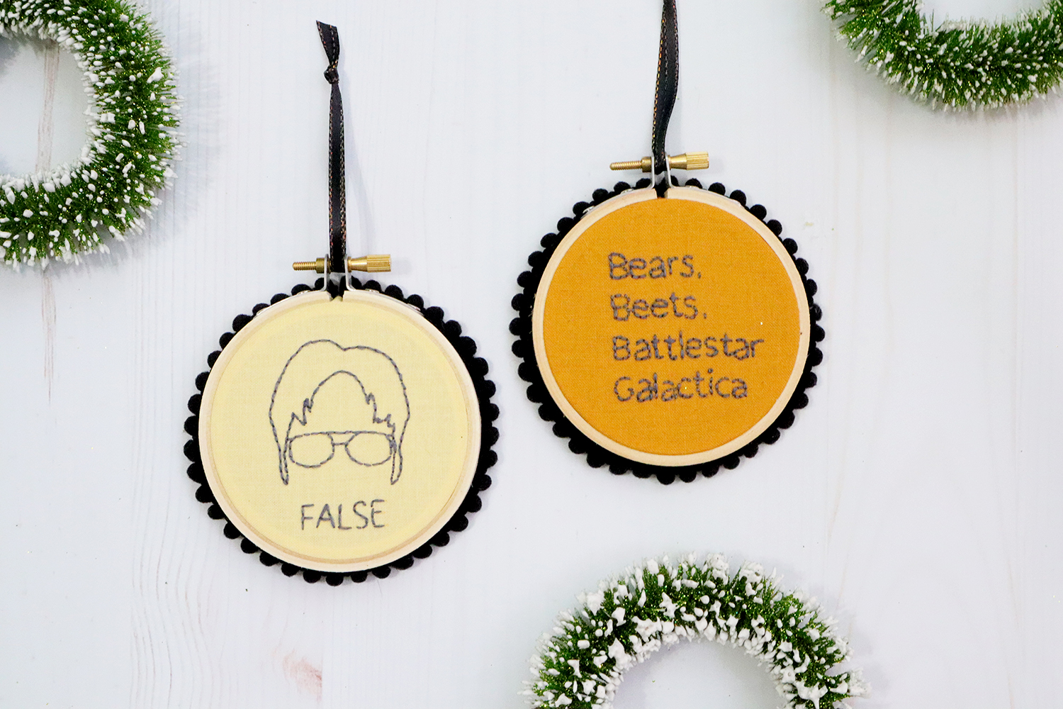 The Office DIY Christmas Ornaments  Bears, Beets, Battlestar Galactica