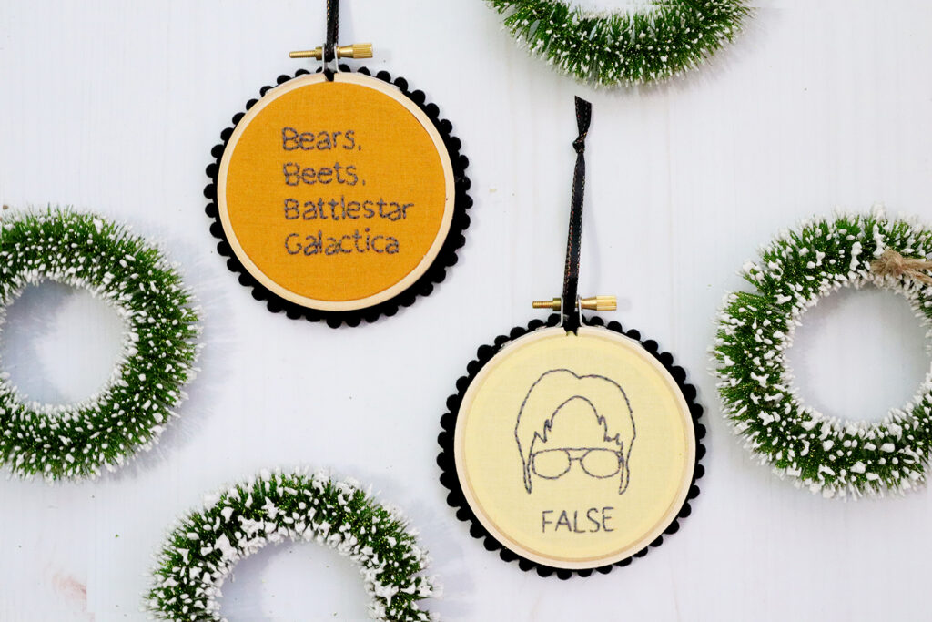 The Office DIY Christmas Ornaments  Bears, Beets, Battlestar Galactica