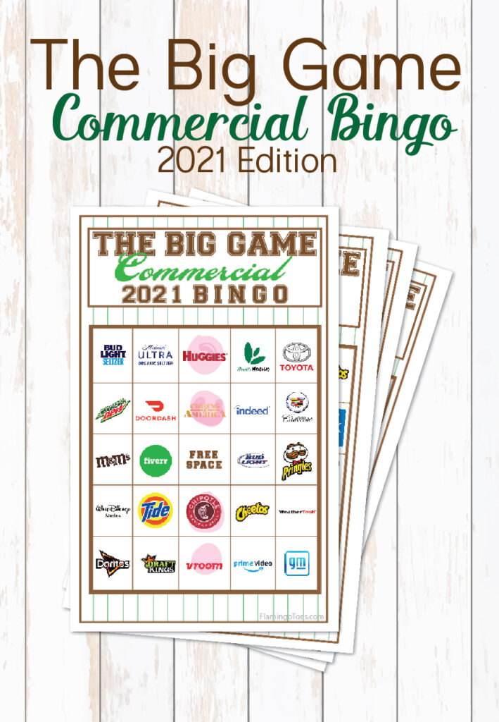 2021 Big Game Commercial Bingo