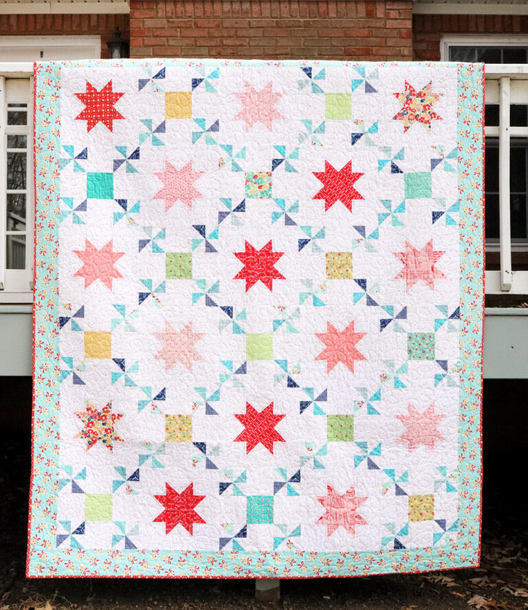 Vintage Treasures Quilt With Sashiko Stitching