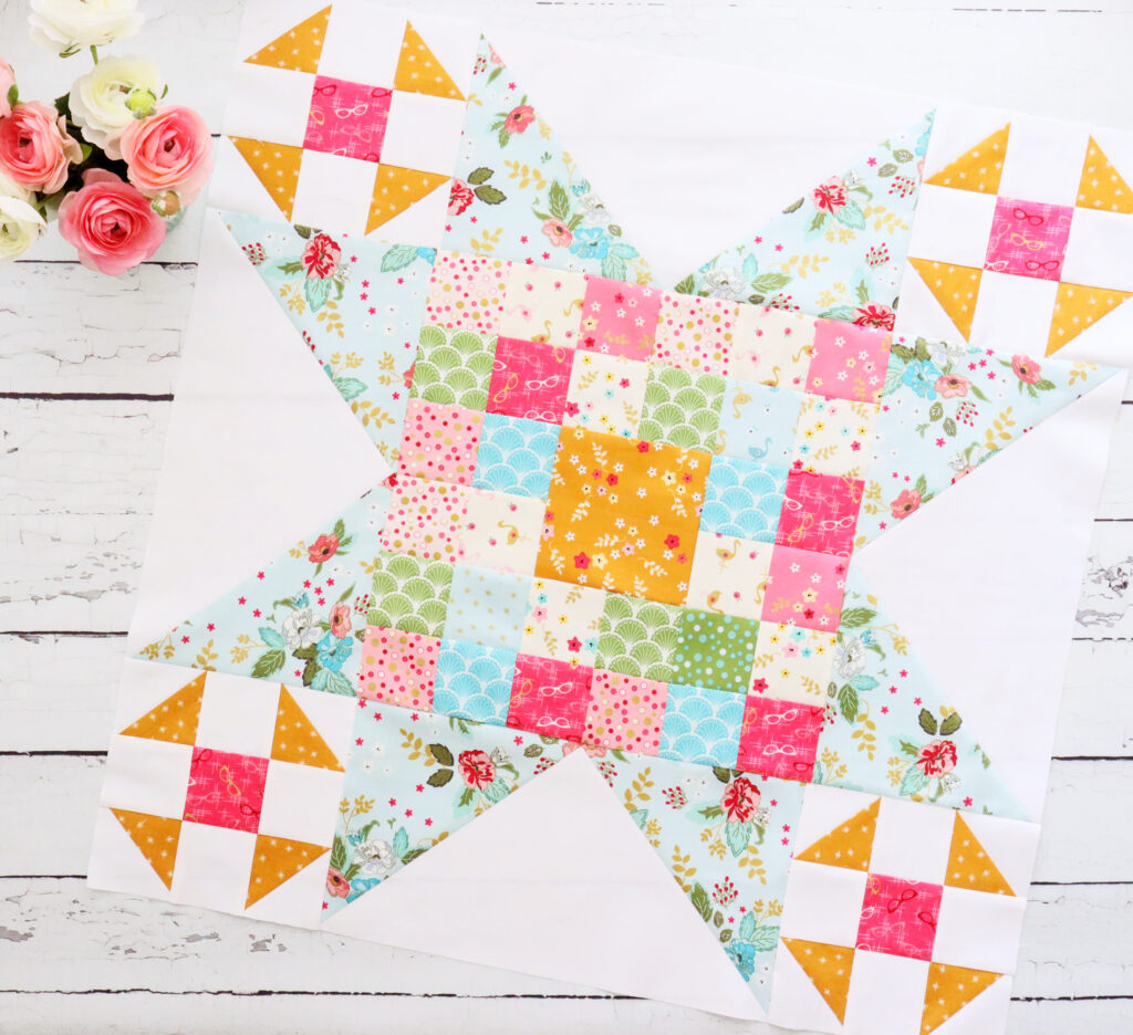 Large Patchwork Star Block - Swinging on a Star Sew Along