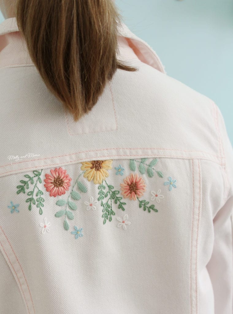 Embroidered Denim Jacket by Molly and Mama