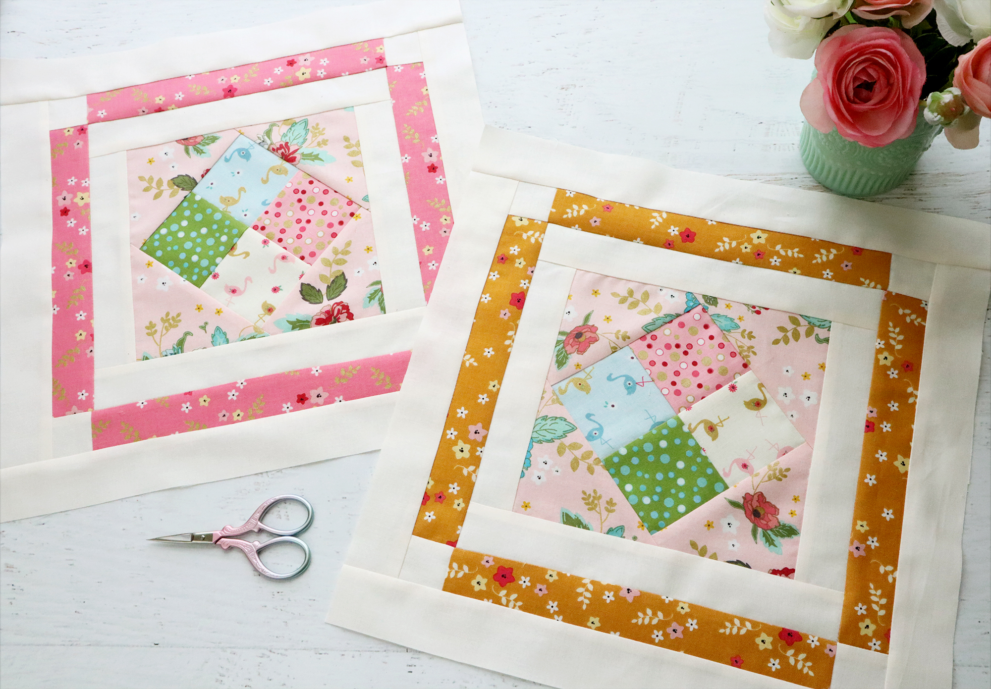 Framed Economy Block Swinging on a Star Sew Along