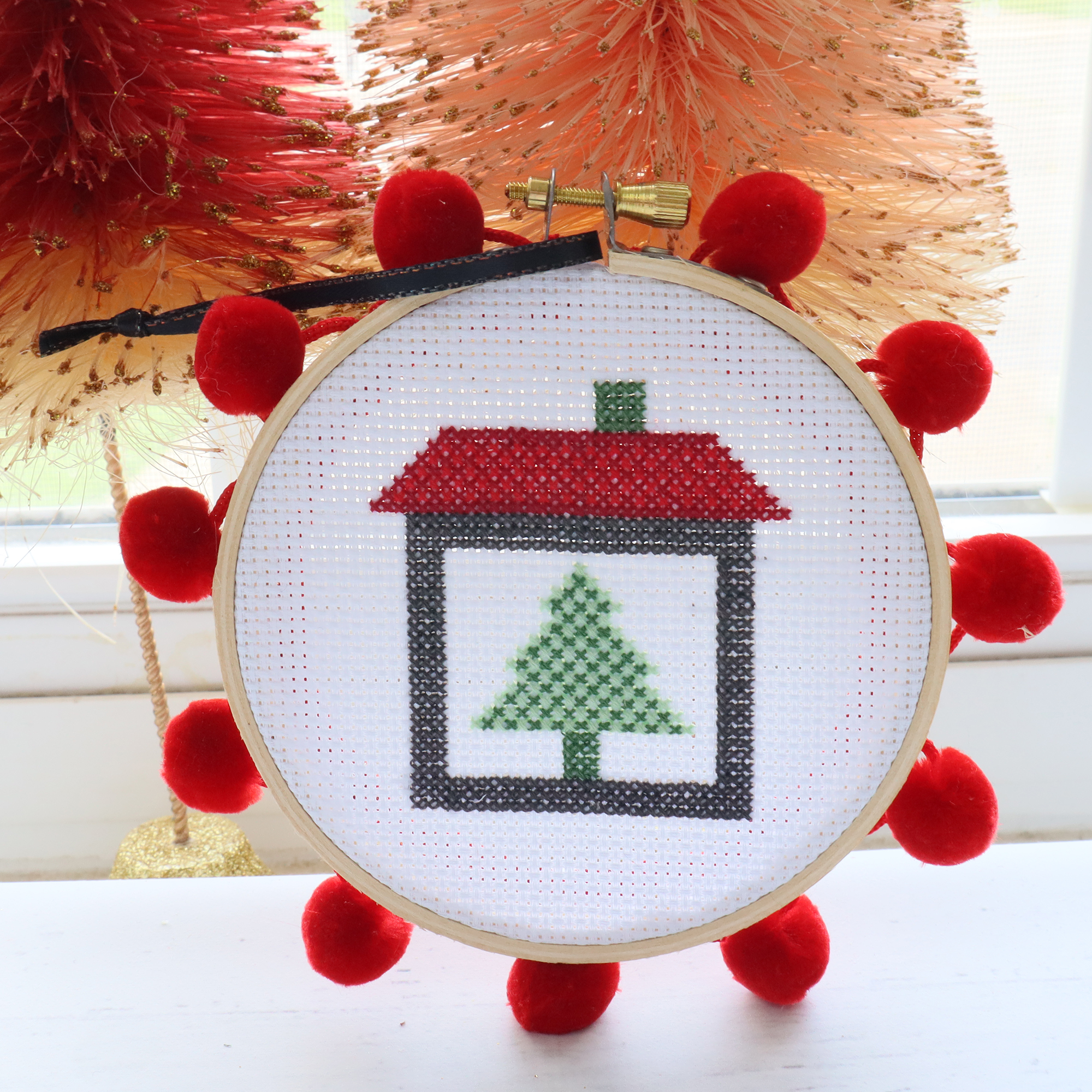 Christmas on the Farm Cross Stitch Ornament
